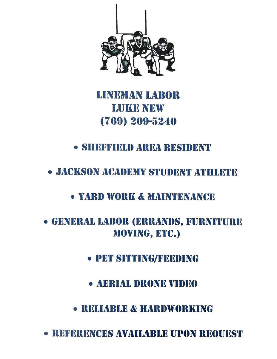 Lineman Labor is at it again this summer. Give me a call for your lawn maintenance and general labor needs!