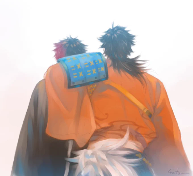 以前わんどろで描いたむつひぜですヘッダーにもしてる 
