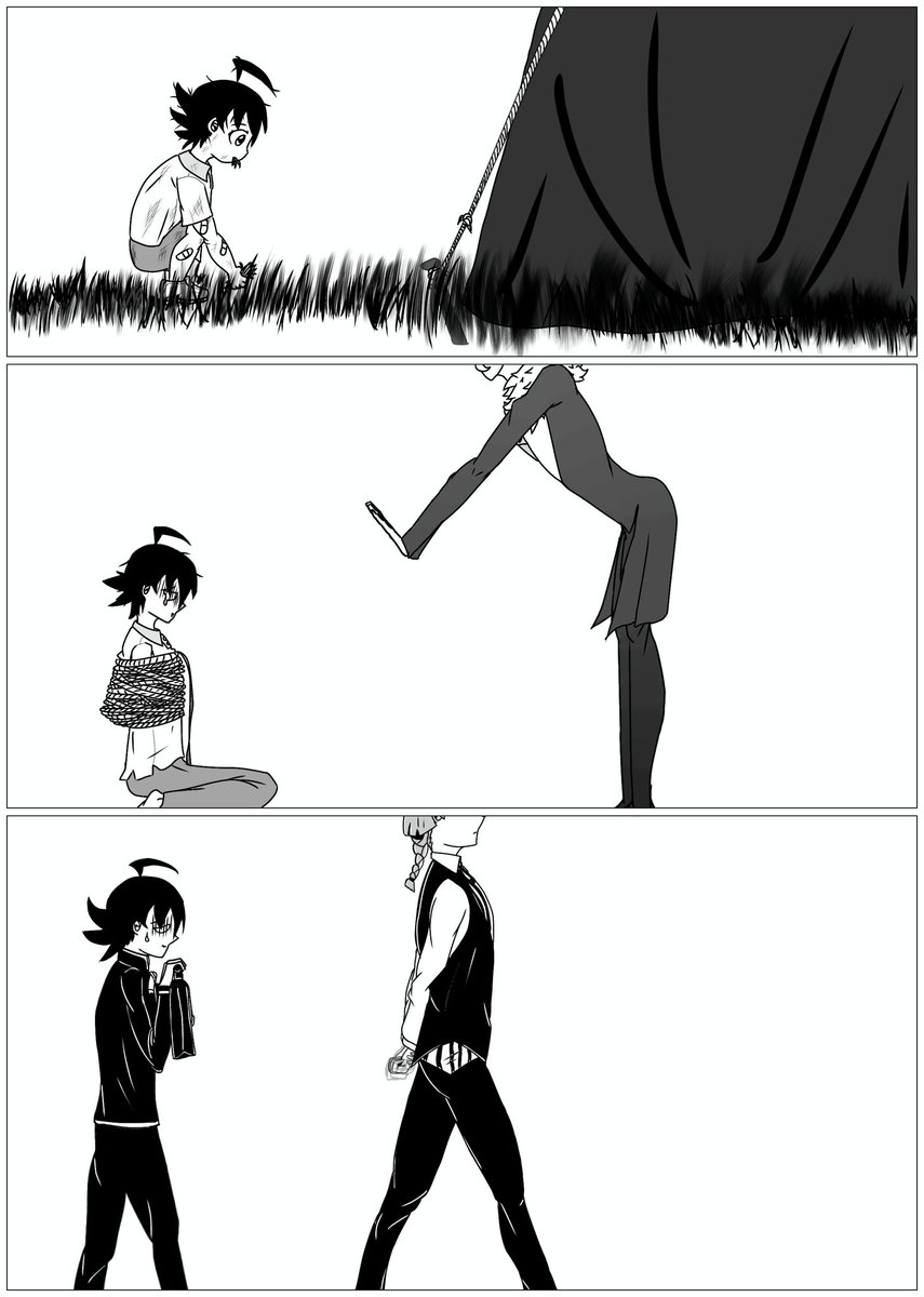 Salu2, quise hacer un pequeño "cómic" de Iruma mostrando su evolución a travez de la historia del manga, comenzando por su Niñes y llegada al Inframundo

#Iruma
#anime
#魔入間