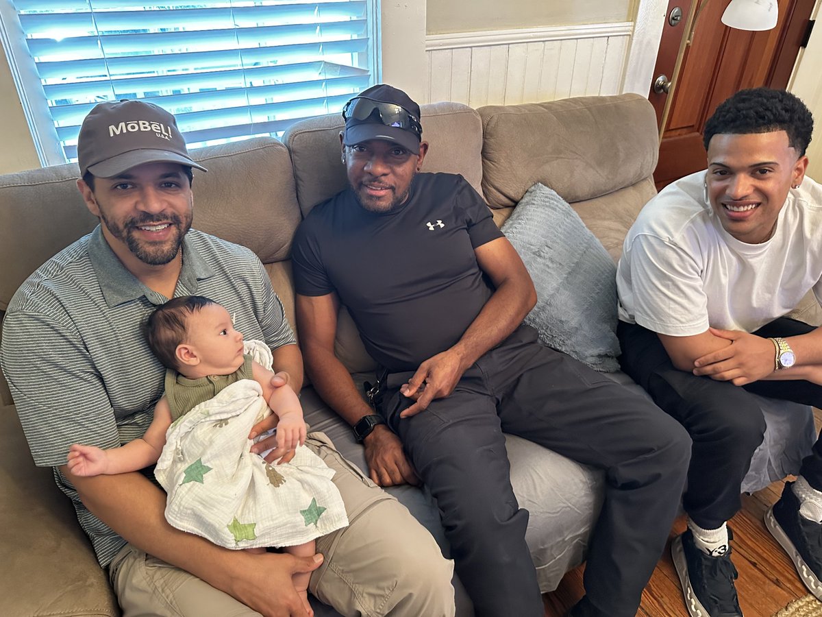 UNITY 

MōBēL! USA SIMS men of three generations🙏🏿. Praise him 

#mobilealabama #historichome #cottage #churchstreeteasthistoricdistrict #family #brothers #cousins #travels #connectingaspirations #hat #brand #logo #porch #gathering #photography #apparel #son #grandson