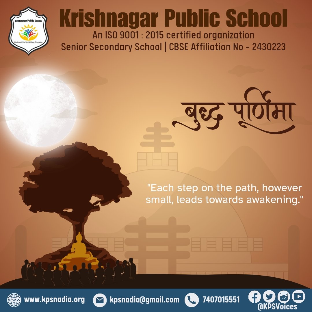 KPSVoices's tweet photo. "The mind is everything. What you think you become." - Lord Buddha.
On this Buddha Purnima, let's reflect on his profound wisdom and strive to cultivate inner peace and understanding.
#KPSVoices #BuddhaPurnima2025 #Wisdom #Enlightenment https://t.co/0aL9xktv1a