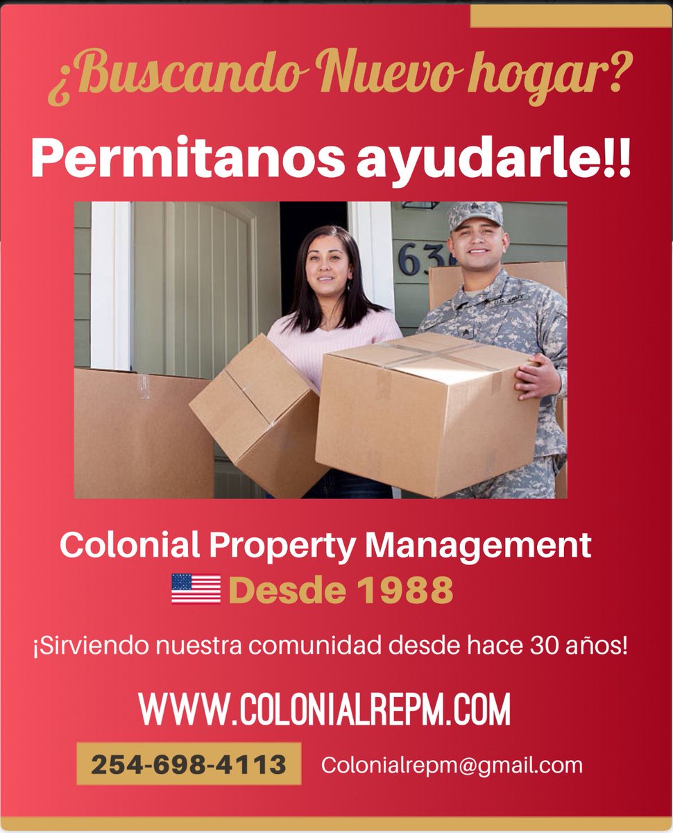 ColonialREPM's tweet image. Buscando una administration de propiedades? 

Llama hoy al 254-698-4113 para mas informacion.
