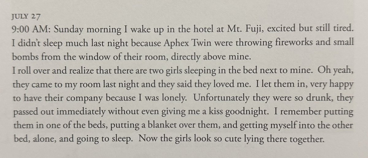 spherection's tweet image. like this is what a pathetic 26-year-old would do/say! the whole point of the album is his shame!