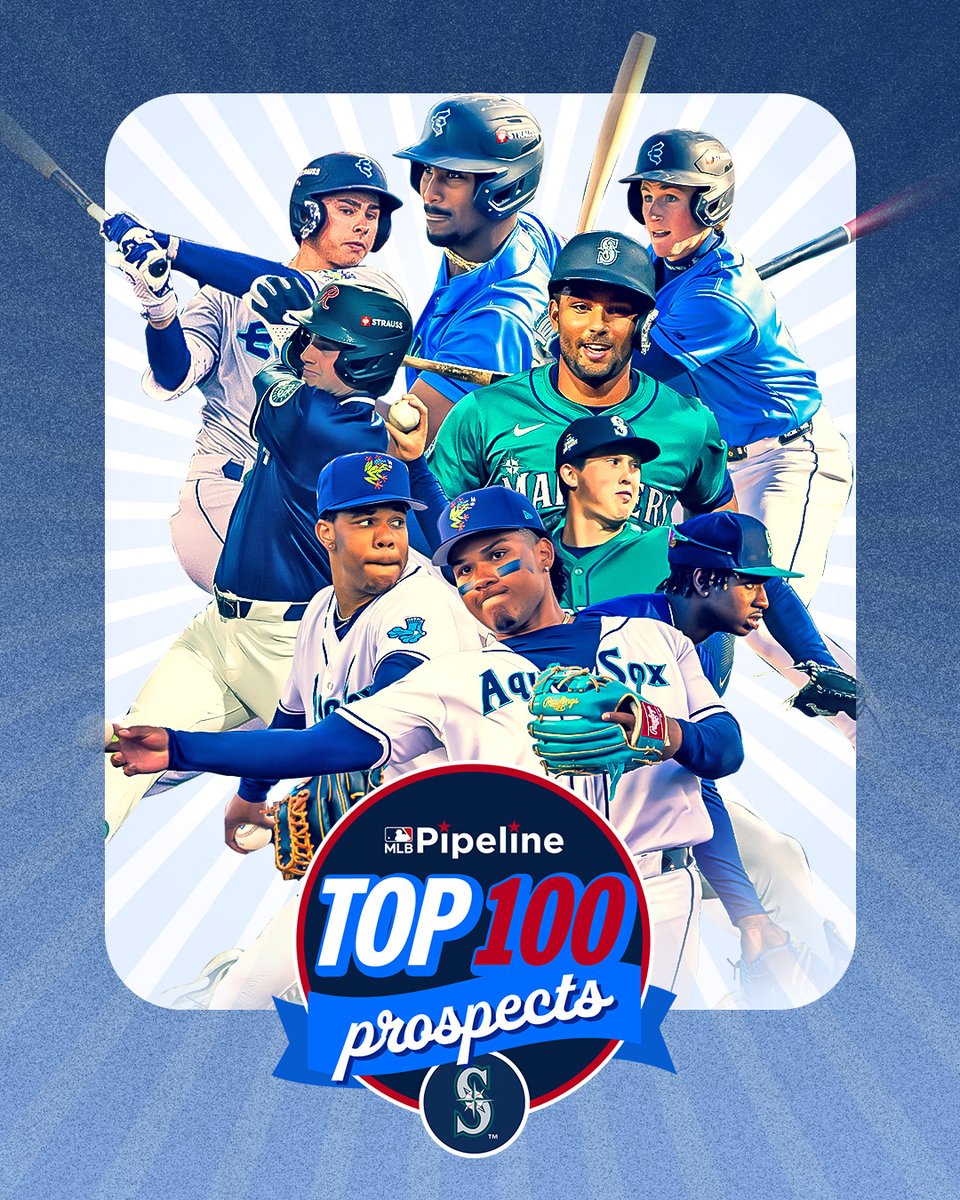 MLB Pipeline (@mlbpipeline) on Twitter photo The <a href="/Mariners/">Seattle Mariners</a> have a whopping 9 prospects on the updated Top 100 🤯
Complete breakdown: atmlb.com/43gnsPn The <a href="/Mariners/">Seattle Mariners</a> have a whopping 9 prospects on the updated Top 100 🤯
Complete breakdown: atmlb.com/43gnsPn