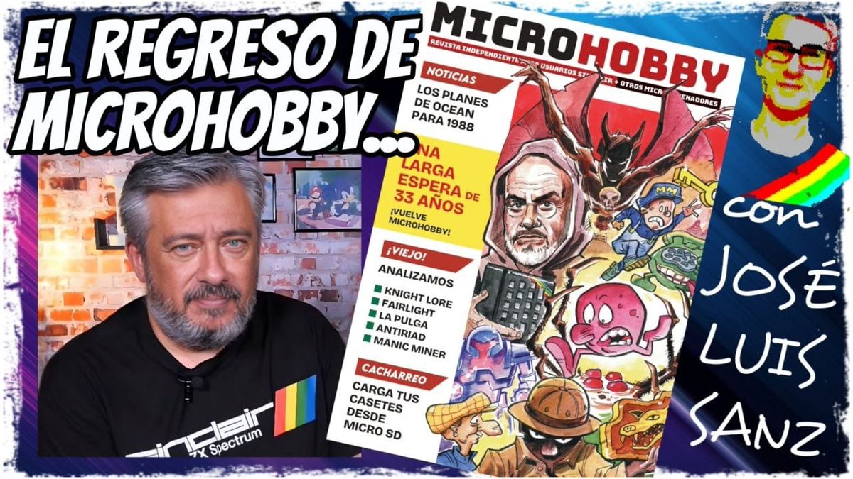 Javi Ortiz EL SPECTRUMERO (@tbrazil_speccy) on Twitter photo Este próximo MIÉRCOLES, a las 19:00h, viene al canal <a href="/jlsanzf/">José Luis Sanz</a> para hablarnos del REGRESO de la mítica MICROHOBBY. No faltéis en 👉🏼 youtube.com/live/3NwUMZuwu… Este próximo MIÉRCOLES, a las 19:00h, viene al canal <a href="/jlsanzf/">José Luis Sanz</a> para hablarnos del REGRESO de la mítica MICROHOBBY. No faltéis en 👉🏼 youtube.com/live/3NwUMZuwu…
