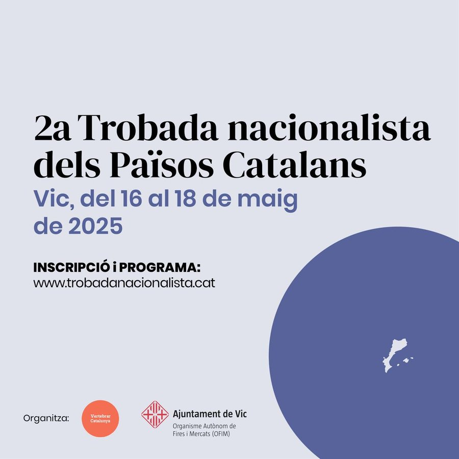 Hi haurà de tot, des d'un espectacle poètic d'en Pedrals fins a una conferència d'en David Carabén sobre el Barça, passant per xerrades de Núria Cadenes i Vicenç Villatoro i per taules sobre algunes de les qüestions de país més urgents avui.
trobadanacionalista.cat
