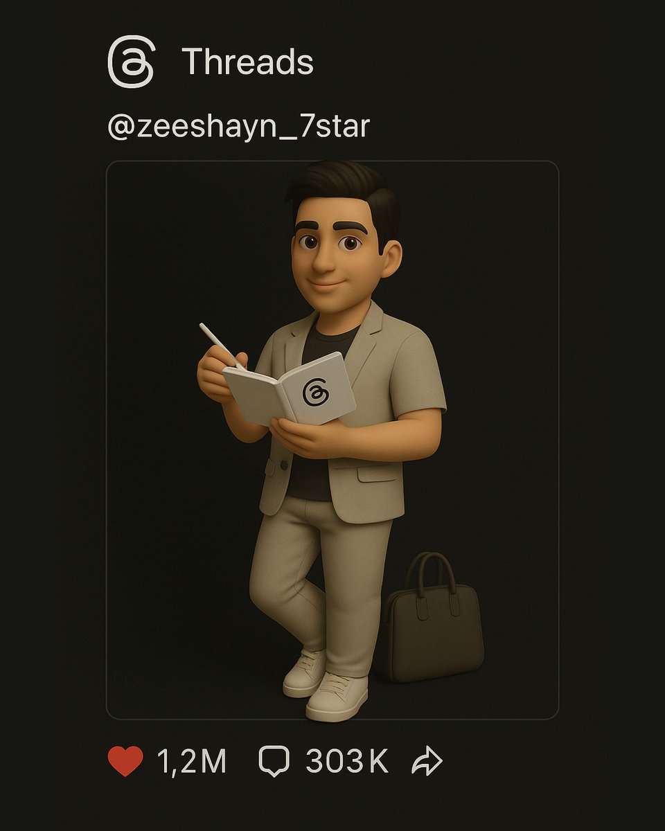zeeshayn_7star's tweet image. 🧵 Every thread, a piece of me.
Chill, clean, and connected — welcome to my zone.

#Zeeshayn7Star #ThreadStyle #ModernMood #ContentThreads #SocialCutout #ChillPersona