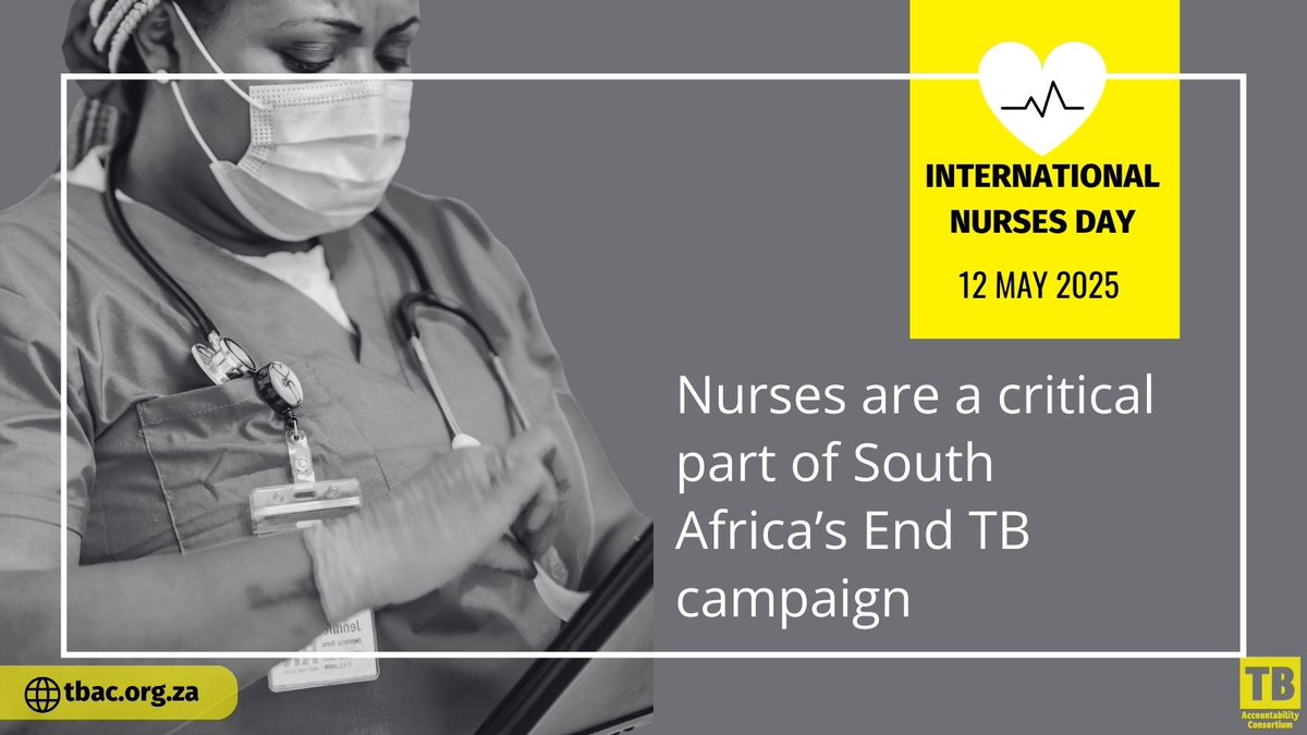 [THREAD]: Nurses are critical in accelerating TB testing, improving treatment adherence and reducing deaths as they are the first point of contact in many communities. #InternationalNursesDay2025 

<a href="/HealthZA/">National Department of Health</a> <a href="/GautengHealth/">Gauteng Health</a> <a href="/GovernmentZA/">South African Government</a> <a href="/WHOSouthAfrica/">WHO South Africa</a> <a href="/doctors_rural/">Rural Doctors Association of Southern Africa</a> <a href="/DTHF_SA/">Desmond Tutu Health Foundation</a>