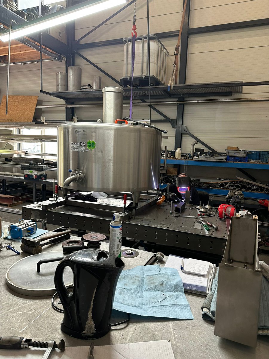 New week 🍀 Manufacturing pasteurizer 500 in our workshop.  We have pasteurizer in different capacities starting from 500L upto 1500L 

✅ Stainless steel 
✅ Easy to clean
✅ we ship worldwide 

Contact us ;
Email : info@antebv.nl
Website: antebv.nl