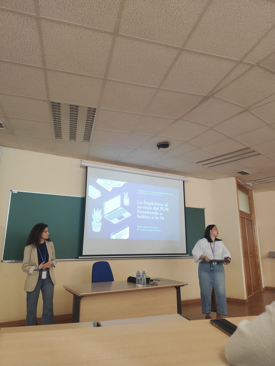 NLP_SINAI's tweet image. 🔥El pasado sábado 10 de mayo, nuestras compañeras @IsaCab_dCast y @VicCanRo ofrecieron la charla "La lingüística al servicio del #PLN: enseñando a hablar a la #IA" en @wtmjaen . ¡Una gran experiencia compartiendo cómo el lenguaje impulsa la inteligencia artificial! 💬🤖
#WTMJaén