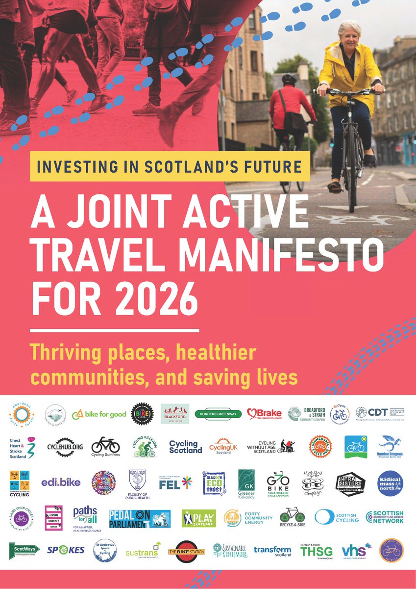 We're one of 50 organisations publishing a joint active travel manifesto for 2026: Thriving places, healthier communities and saving lives. It calls on all parties to support commitments on long-term investment, infrastructure, public transport and safety: orlo.uk/b3Iu6
