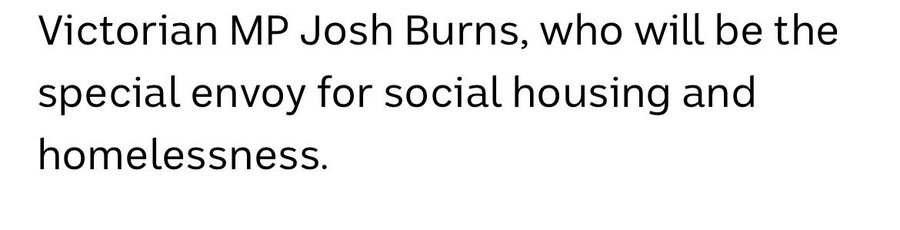 Jansant's tweet image. .@joshburnsmp who supports Israel making millions of Palestinians homeless, is the Special Envoy for social Housing and Homelessness.
You can not be serious, @AlboMP.
A fucked up as Segal.

You think we learnt to stop worrying and love the genocide?
🍉✌️🗝️🇵🇸
#auspol #ausvotes