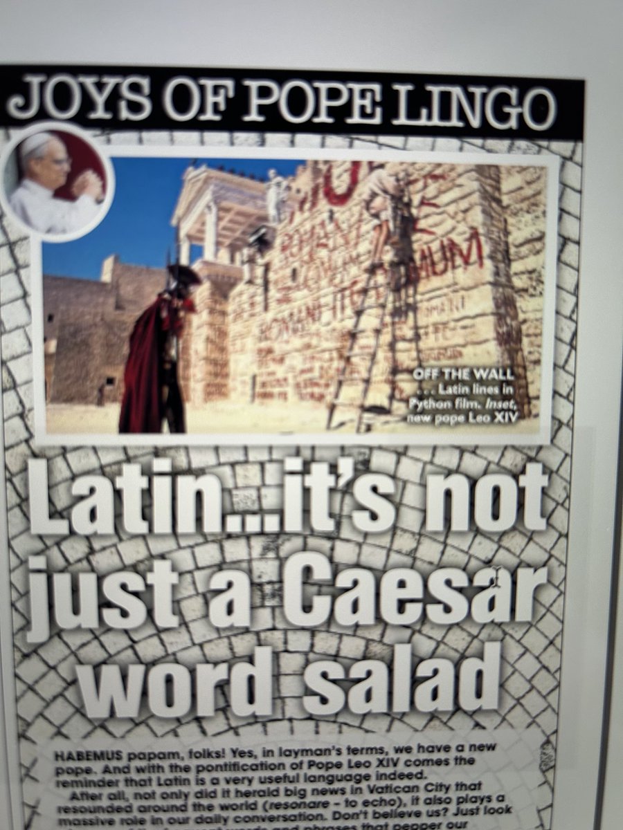 Latin. “Pope lingo.” ⁦<a href="/knobblymonsters/">knobbly monsters</a>⁩ ⁦<a href="/secondmentions/">Second Mentions</a>⁩