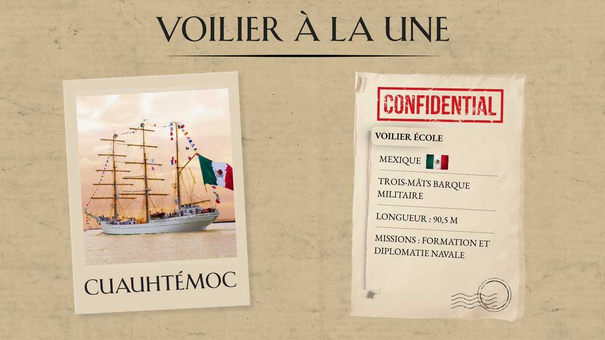 ⚓ NOUVEAU ! #VoilierALaUne

 Chaque semaine, un voilier légendaire mis à l’honneur sur nos réseaux 🌍
📍Lundi : présentation
📍Mercredi : souvenir
📍Vendredi : actualité

📅 Rendez-vous mercredi pour une photo souvenir !

©Hugues Ravaux Photographie
#Armada2027  #Cuauhtémoc