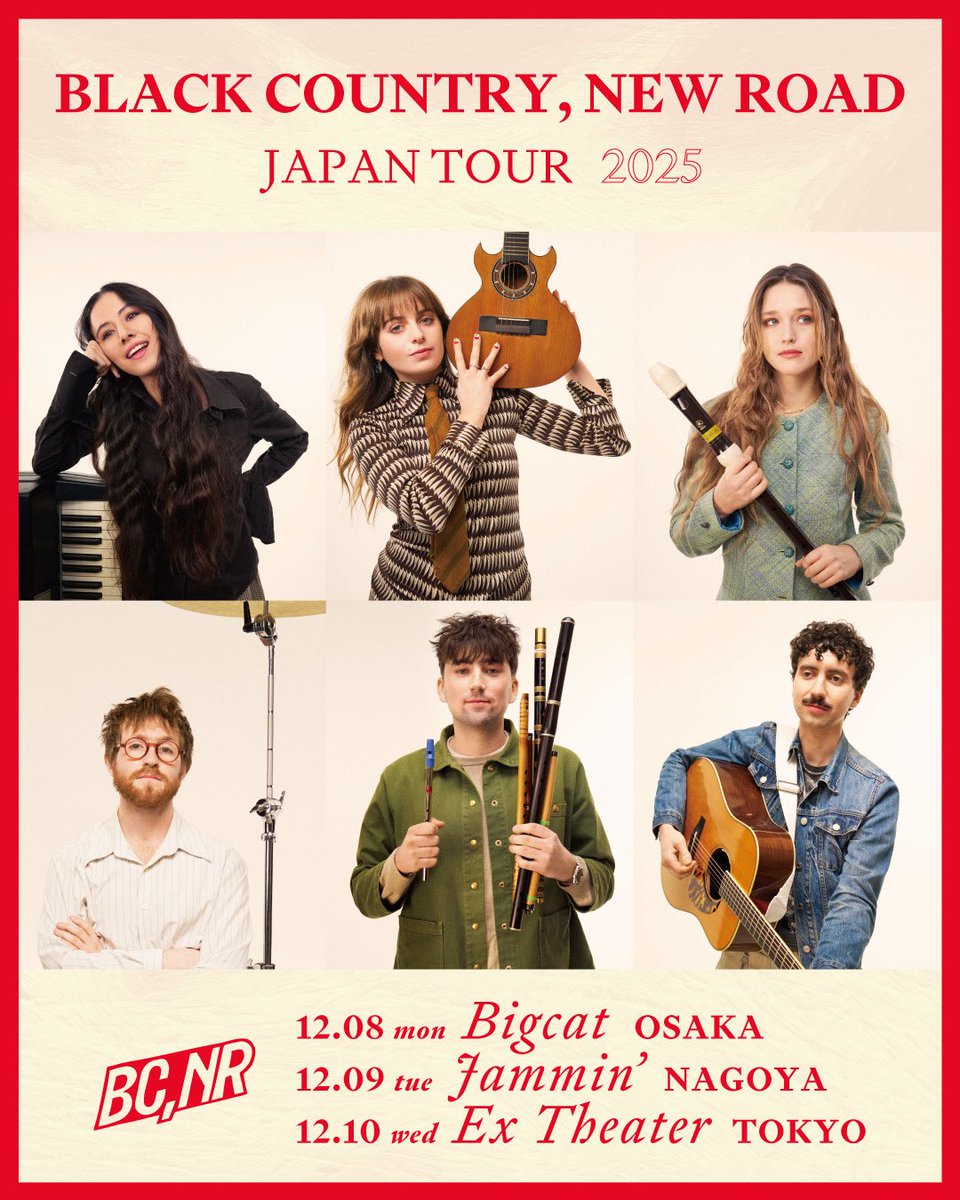 ⋱⋱ 🎫チケット発売中 !!! ⋰⋰

Black Country, New Road Japan Tour 2025

12/08(月) 大阪 BIGCAT
12/09(火) 名古屋 JAMMIN’
12/10(水) 東京 EX THEATER

beatink.com/products/detai…