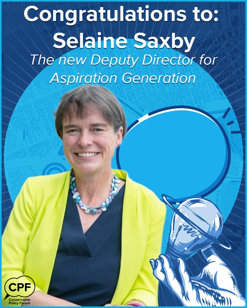 Conservative Policy Forum (@conservativepf) on Twitter photo Congratulations to <a href="/SelaineSaxby/">Selaine Saxby</a>, who will be leading on policy engagement with future Conservative voters as Deputy Director - Aspiration Generation Congratulations to <a href="/SelaineSaxby/">Selaine Saxby</a>, who will be leading on policy engagement with future Conservative voters as Deputy Director - Aspiration Generation