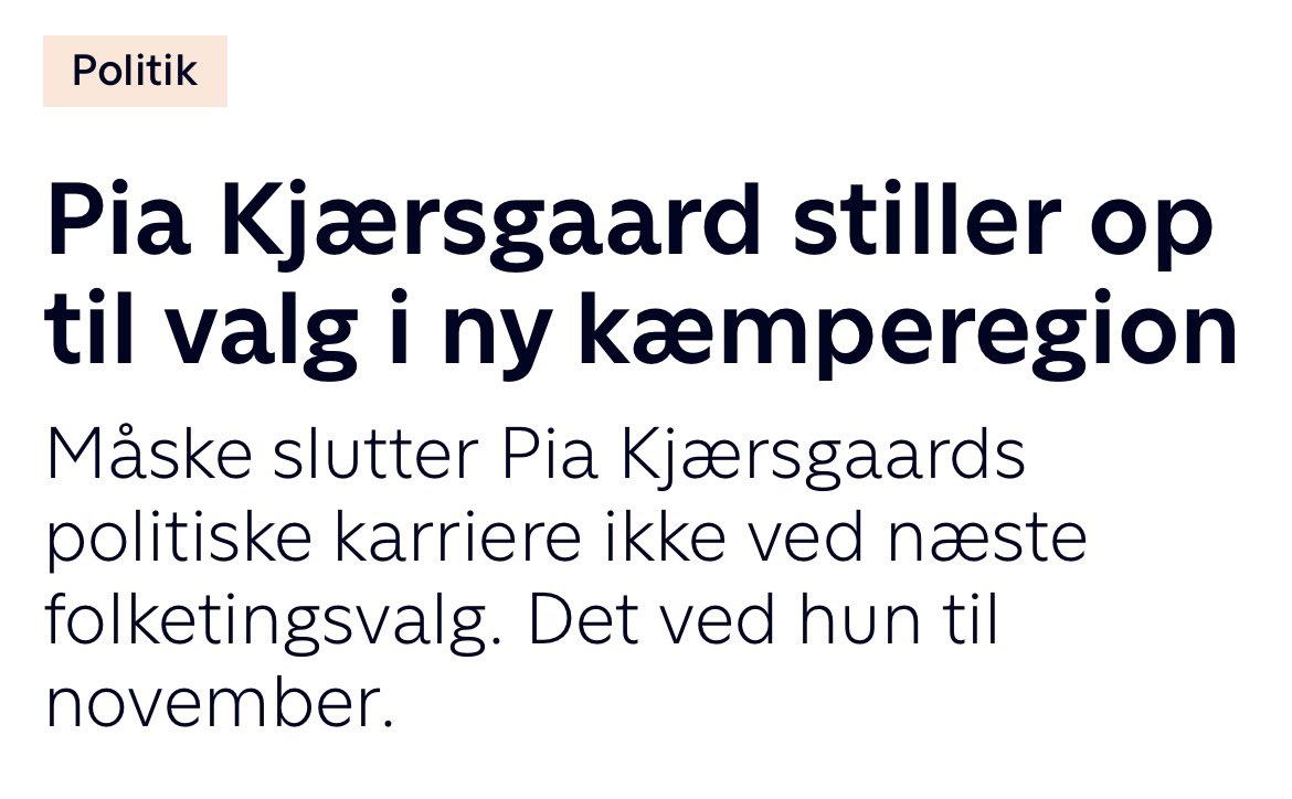 Velkommen til <a href="/Pia_Kjaersgaard/">Pia Kjærsgaard</a> som kandidat til Region Østdanmark. 

Du træder ind i en organisation der danner rammerne for Danmark største integrations succes - intet andet sted arbejder der så mange veluddannede  invandre. Håber det giver nye perspektiver #dkpol