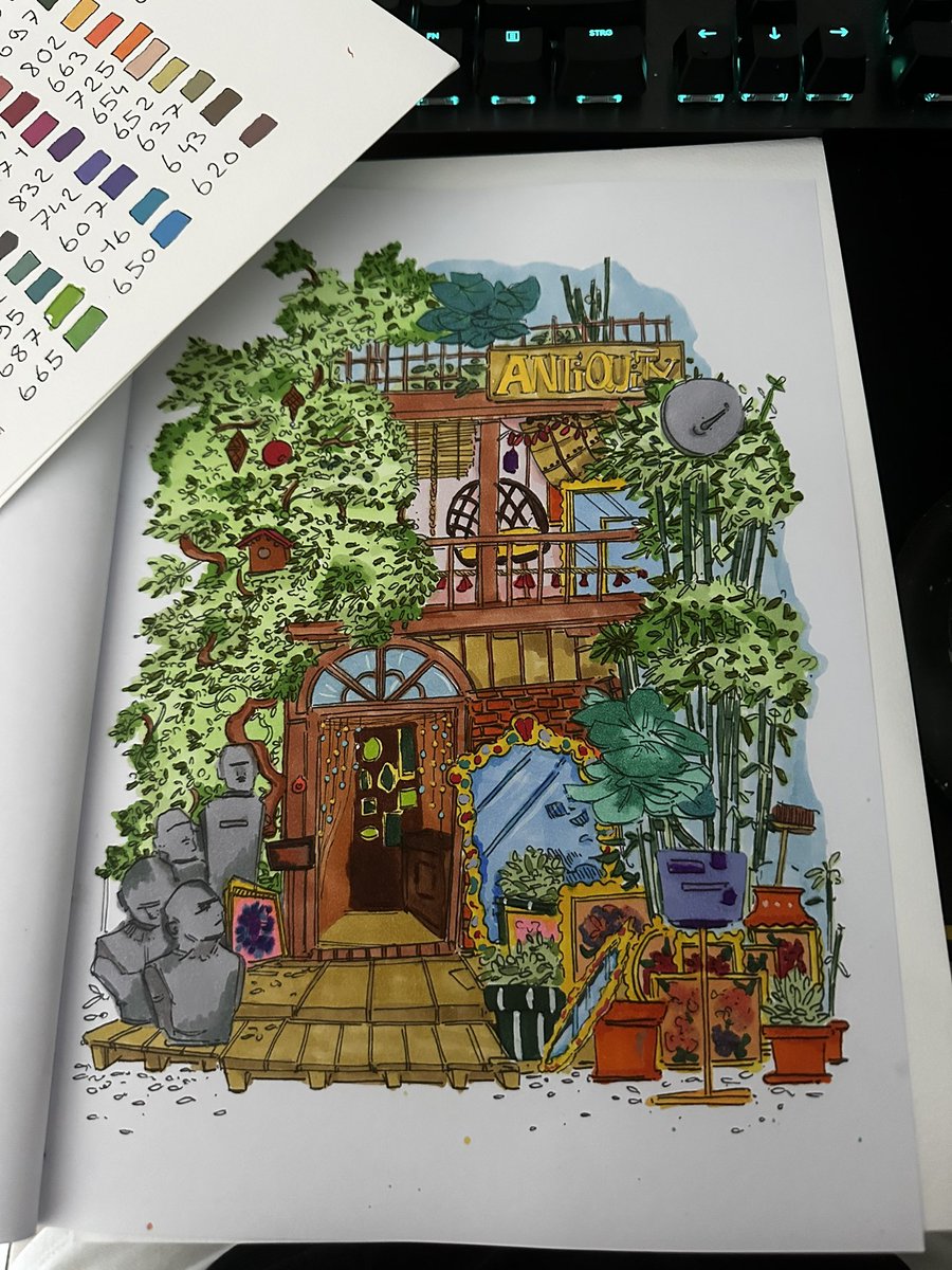 OceVador's tweet photo. Coloriage Boutique du Monde 🌷

#drawing #coloring https://t.co/b0rFo5HiRR