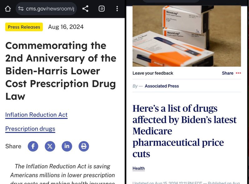 Good morning and Happy Monday to everyone who remembers that President Biden ALREADY lowered pharmaceutical prices from 38% to 79%, and MAGA called it "Communist price controls."

trump just claimed the idea for himself via executive order, and now the hypocrites LOVE it.🙄