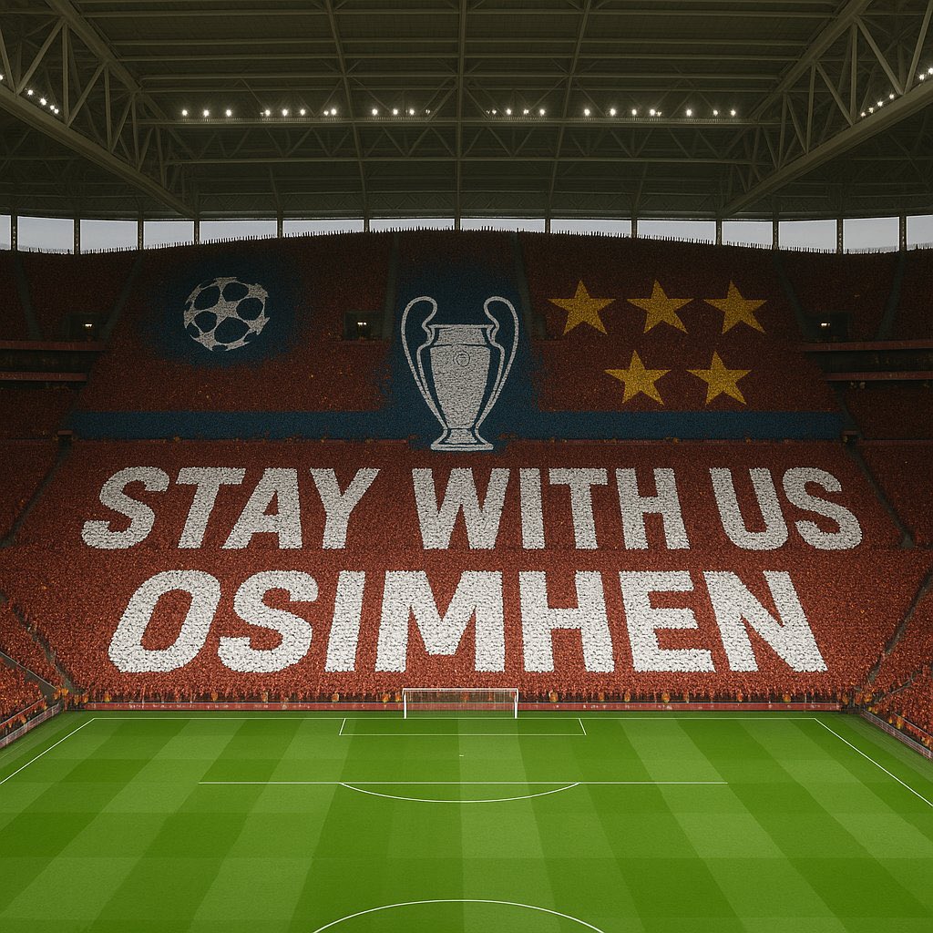 Kadriyildirm52's tweet photo. Osimhen, stay with Galatasaray, stay with us @victorosimhen9 

#StayWithUsOsimhen https://t.co/BOdYycBszj