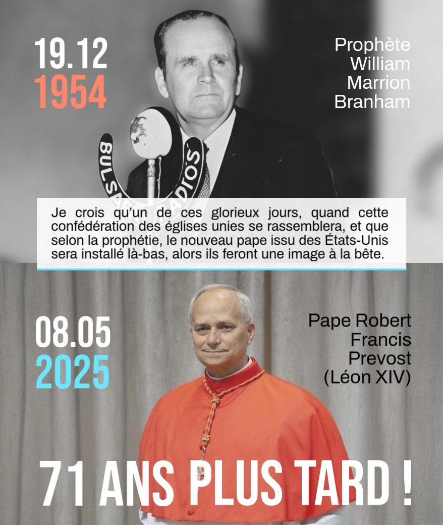 DoctorArsene's tweet photo. https://t.co/t4UmbZzHWP

11 Mai 2025

60-0518
L’adoption #2

Cher Sacerdoce Royal,

Que tout le monde se morde le doigt, se serre la conscience et s’empoigne le cœur. Aujourd’hui, l’Épouse de Jésus-Christ s’écrie :

Aujourd’hui cette prophétie a été accomplie devant nos yeux. https://t.co/rcLXCgupav