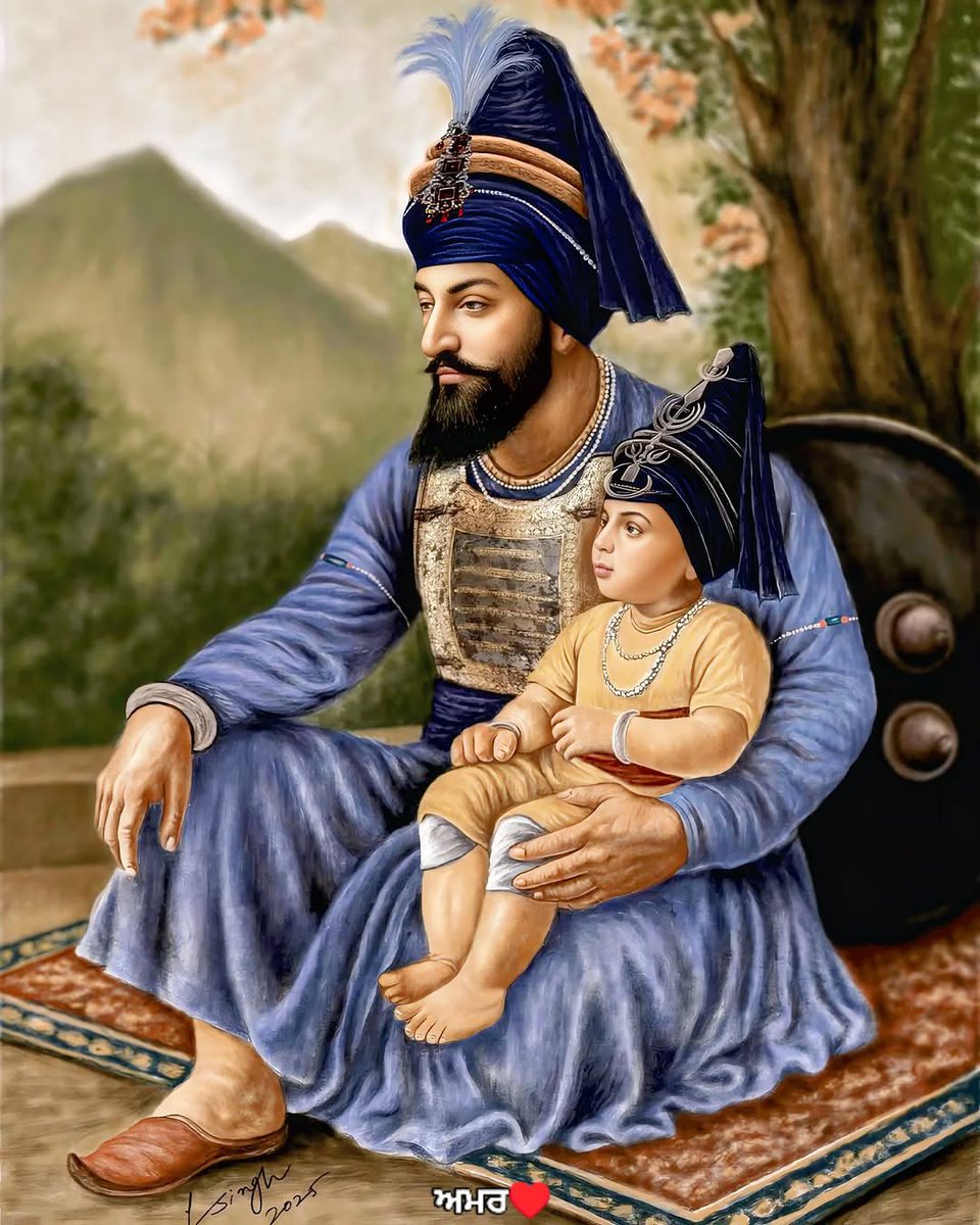 Guru Pita Ji with his younger Son Baba Fateh Singh Ji❤️🙏🏻