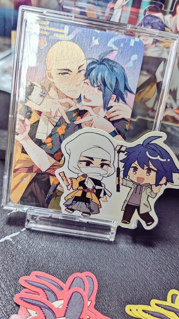 10kano_pm's tweet image. ZEAMI sticker様(@ZEAMI_Sticker )に創作キャラクターのデフォルメ絵を印刷お願いしたものが届きましたー！
初めてダイカットステッカーを作ったのですが作るの嵌りそう🤩
名刺サイズより少し小さめになります。