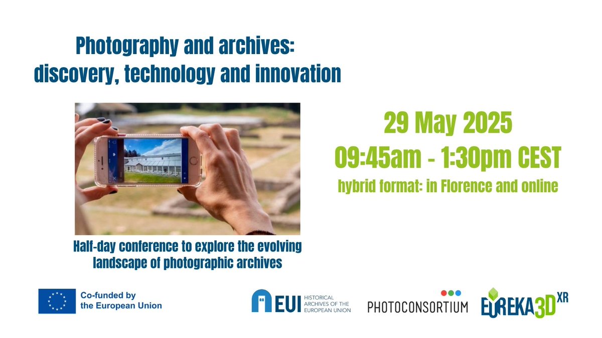 See you in Florence and online!
Registration: eui.eu/events?id=5774…

<a href="/eureka_3d/">EUreka3D-XR</a> <a href="/Europeanaeu/">Europeana</a> <a href="/EU_HaDEA/">HaDEA</a> <a href="/EUI_EU/">European University Institute</a> <a href="/EUI_HistArchEU/">Historical Archives of the European Union</a>