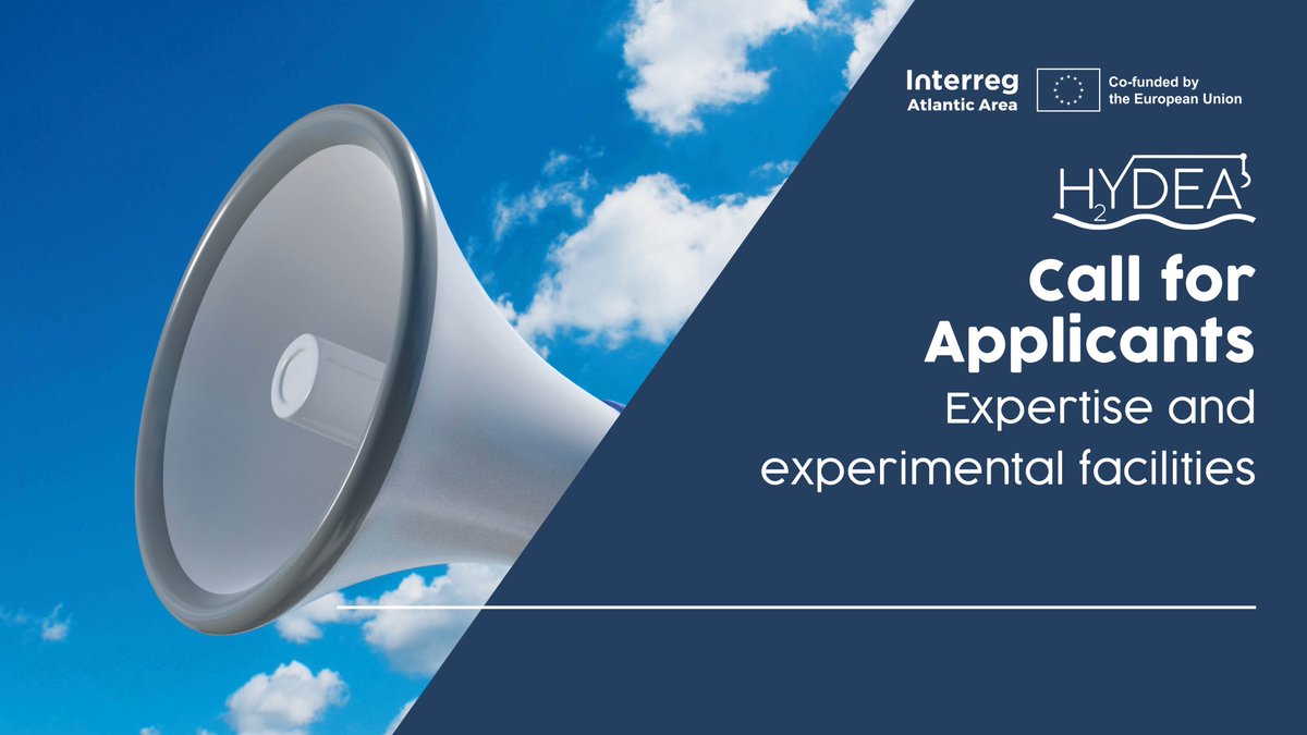 [#H2] Developing innovative H2 technology at the pre-commercial stage? Need experimental facilities and expertise? Apply now and gain access to facilities or services from #HYDEA #Interreg partners
👉 eu-hydea.eu/the-call-for-a…
<a href="/CT_EnergyLab/">Energylab</a> <a href="/PuertoDeVigo/">Puerto de Vigo</a> <a href="/PuertoDeSevilla/">Puerto de Sevilla</a>  <a href="/UPorto/">Universidade Porto</a>