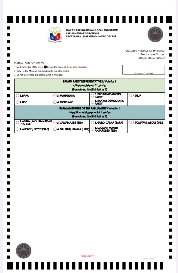 TamablySavage's tweet photo. BARMM ballot: 1 vote for a party, 1 vote for a representative. (Parliamentary consensus model).

vs

Philippine senatorial ballot: NAKAKABOBO (Presidential system)

#Halalan2025
#Election2025
#VoteWisely
#Eleksyon2025 https://t.co/vBeMT2D83P