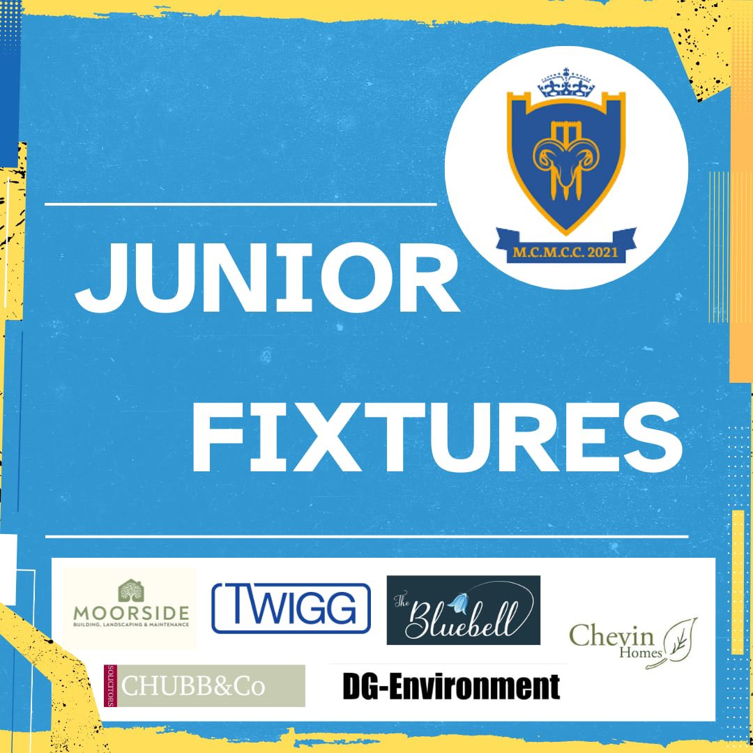 JUNIOR FIXTURES! 🏏

Mon 12th | U13s (H) Vs Ambergate
Tues 13th | U12Gs (A) @ Grindleford
Wed 14th |  U12s (H) Vs Darley Dale 
Thurs 15th | U15s (A) @ Darley Dale
Sun 18th | U11s Semi-Hardball (H) Vs Darley Dale

Good Luck and Go Well to Everyone!! 

#MCMCC | #MatlockCricket