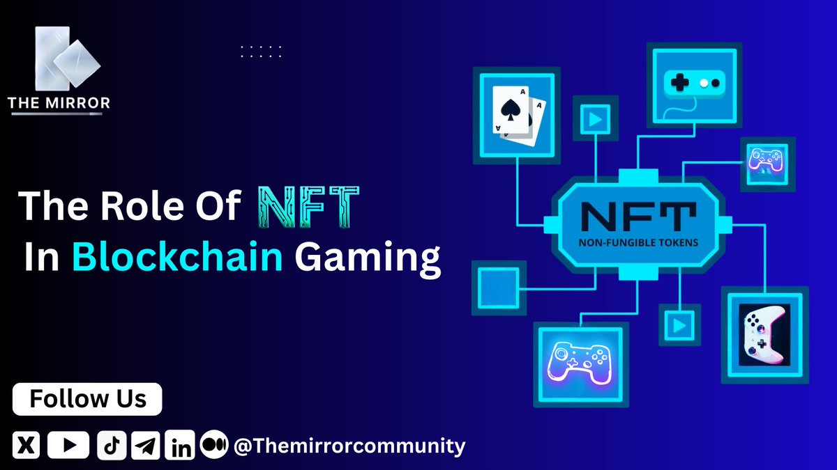 themirrorhub's tweet image. Twitter Thread: The Role of NFTs in Blockchain Gaming 🎮✨

Gaming isn’t just about fun anymore. NFTs are turning players into real owners. Here’s how NFTs are changing the game (literally) 👇
#NFTGaming #BlockchainGames #Web3Gaming #PlayToEarn #NFTsExplained