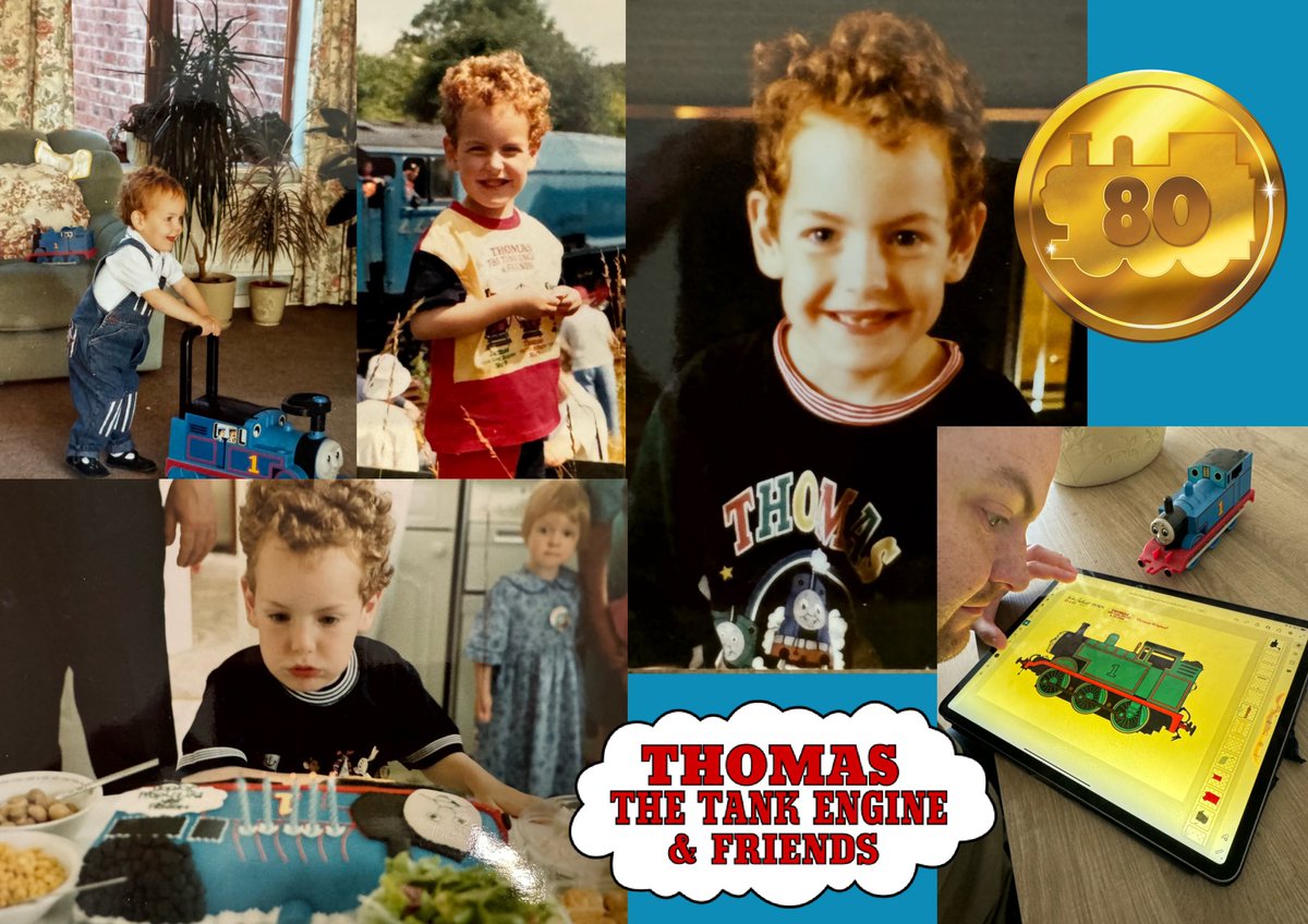 JordanBStudio's tweet image. Ofcourse, i have to celebrate 80th Anniversary of the Little Blue Tank Engine! :) Happy 80th Thomas!, i’t probably got me into modelmaking things, :), ah the Nostalgia! :). @ThomasFriends @Mattel

#80YearsofThomas #Thomas80thAnniversary #ThomasAndFriends #ThomasTheTankEngine