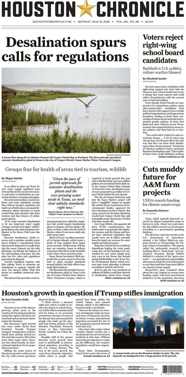 π΅ππππ πΏππππ πππππ’ π° (@ukpapers) on Twitter photo πΊπΈ Desalination Spurs Calls For Regulations
β«Lawmakers hope desalination can bring new water to Texas. Critics want protections for the coast
β«<a href="/megankimble/">Megan Kimble</a>
β«is.gd/96Me64
#frontpagestoday #USA <a href="/HoustonChron/">Houston Chronicle</a> πΊπΈ πΊπΈ Desalination Spurs Calls For Regulations
β«Lawmakers hope desalination can bring new water to Texas. Critics want protections for the coast
β«<a href="/megankimble/">Megan Kimble</a>
β«is.gd/96Me64
#frontpagestoday #USA <a href="/HoustonChron/">Houston Chronicle</a> πΊπΈ
