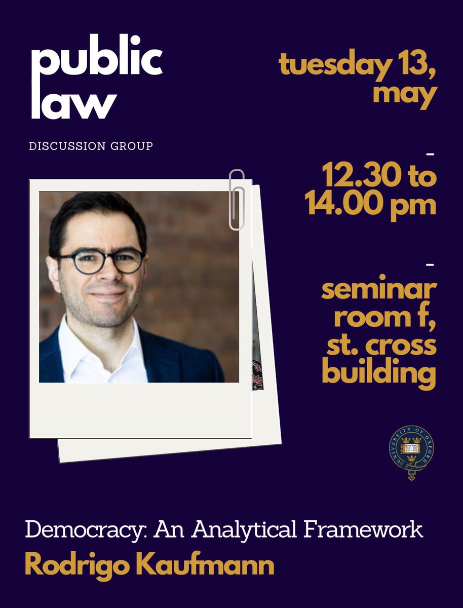 We’ll kick off this week with Rodrigo Kaufmann (Tilburg) who will propose a framework to understand democracy’s conceptual structure.

When? Tuesday 13 May from 12.30 to 14.00 pm!

Where? Faculty of Law, Seminar Room F!

We hope many of you will be able to attend!