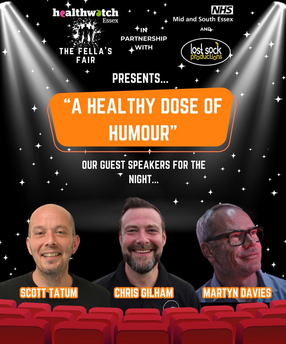 Healthwatch Essex (@hwessex) on Twitter photo 'A Healthy Dose of Humour' is back on 28th May, we are hosting this event with Mid and South Essex NHS at Rochford Hundred Rugby Club. Join our guest speakers for a Q&A about men’s health.
Book here: eventbrite.co.uk/e/a-healthy-do…
<a href="/RochfordRugby/">Rochford Rugby</a>, @GamblingHarmUK, @MSEssex_ics 'A Healthy Dose of Humour' is back on 28th May, we are hosting this event with Mid and South Essex NHS at Rochford Hundred Rugby Club. Join our guest speakers for a Q&A about men’s health.
Book here: eventbrite.co.uk/e/a-healthy-do…
<a href="/RochfordRugby/">Rochford Rugby</a>, @GamblingHarmUK, @MSEssex_ics