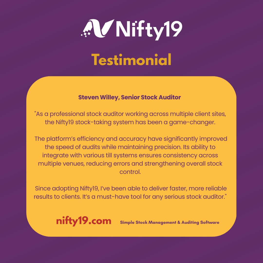 Faster audits, real-time integration, and consistent results - see why auditors working across multiple sites trust nifty19.com

#Nifty19 #HospitalityTechnology #StockAuditing #OperationalExcellence #HospitalitySoftware #Capcon #InventoryControl #StockControls