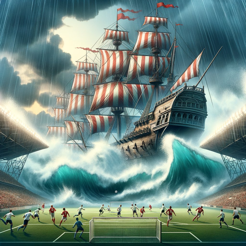⚓️ Captains Log: Blimey! We sailed into a storm against Daver, but our lads struck back with cannonfire from P.Lopez and M.Kadjo! Sadly, the cunt Thomas led a mutiny of goals, and we sunk to a 2-4 defeat. Argh! The high seas be ruthless today! #MaretowAlbion