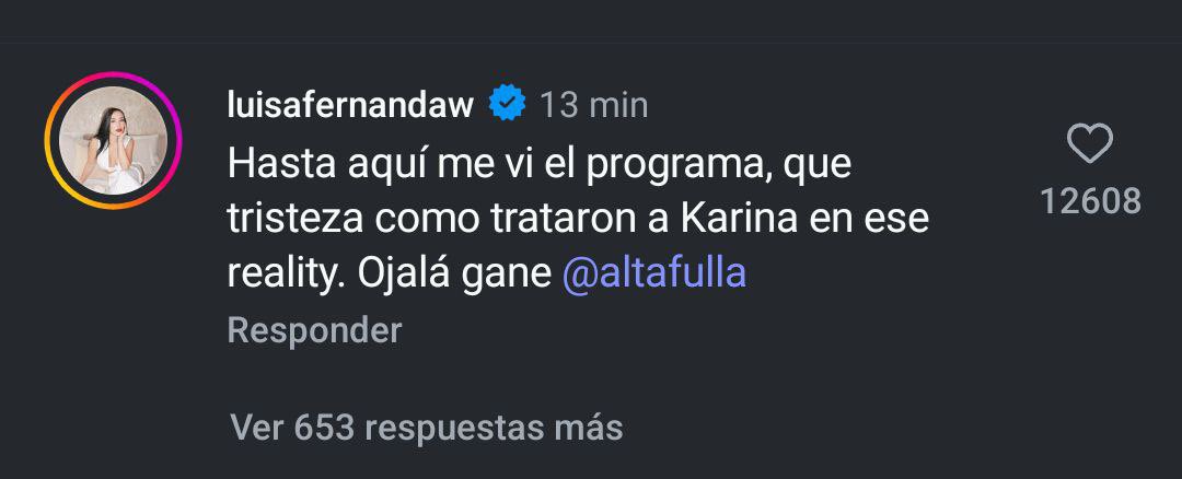 ferchac03's tweet photo. Lu, Lu, Lu, qué risa verte tan indignada por la salida de K, pero cuando ella se metió con tu ‘mejor amiga’, brillaste por tu silencio. Qué selectiva tu empatía, ¿no? Cariduraaaa!!!!! 
#LaCasaDeLosFamososCol 
#LaCasaDeLosFamososCol2 https://t.co/q61FajlXUX