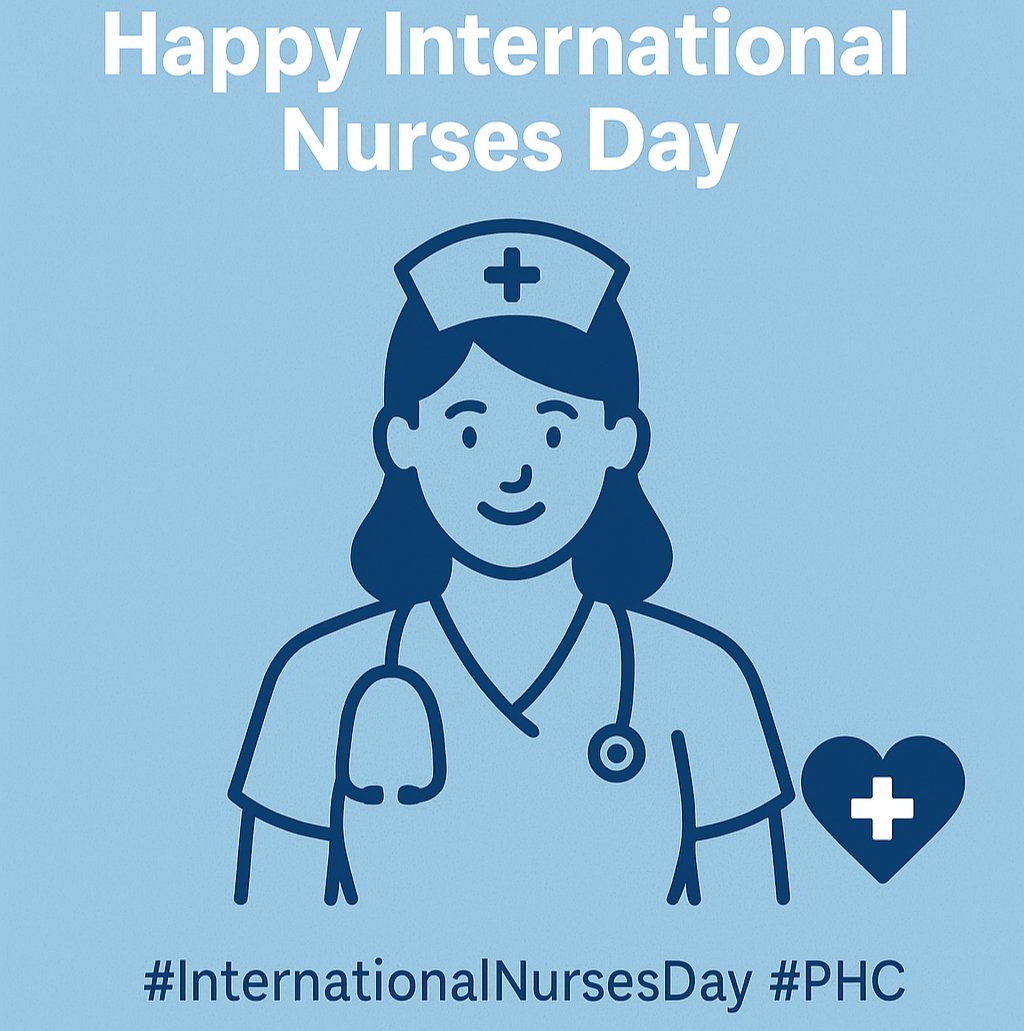 💙 Happy #InternationalNursesDay! 
Shoutout to our Primary Health Care Community nurses—keeping communities strong and healthy. 
Thank you for your care, compassion &amp; commitment.
#Community #PrimaryHeatlth #IND2025