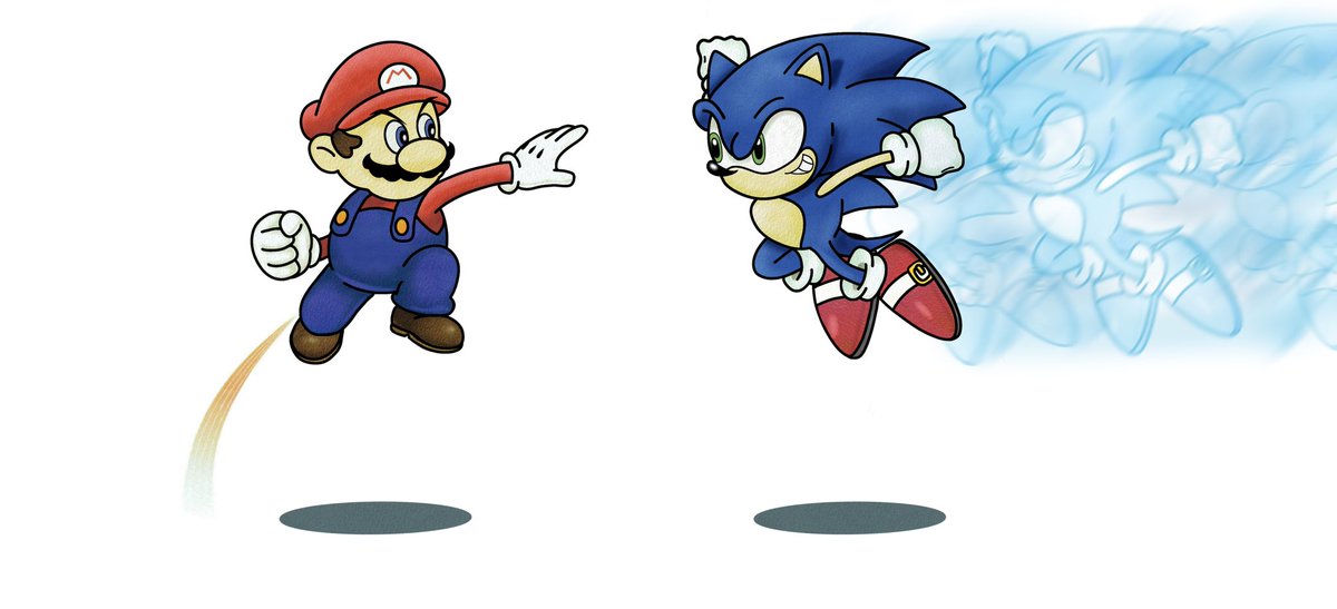 To celebrate Sonic’s reveal in <a href="/Smash1Official/">Smash 1</a>,  I’ve made this extra artwork for him !