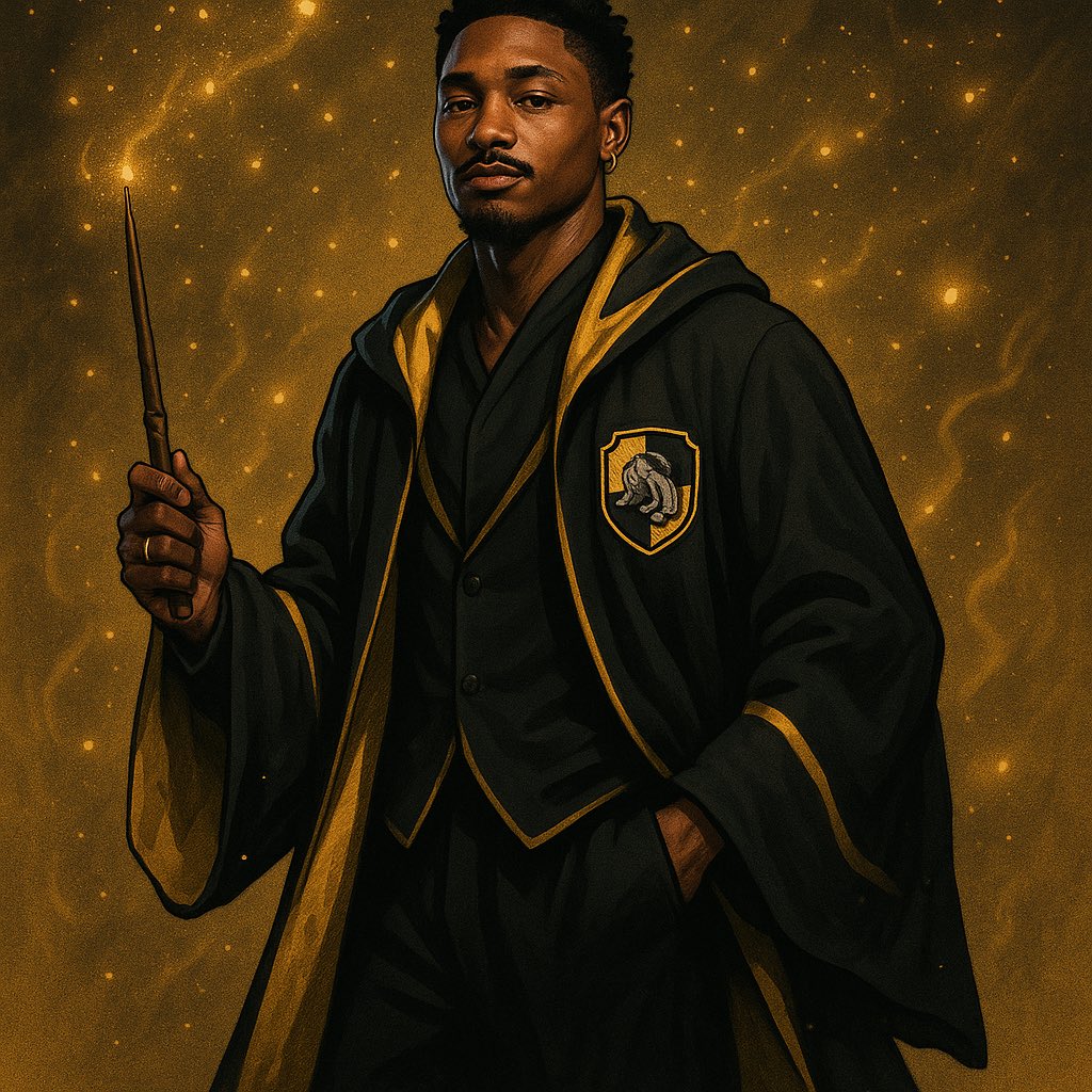 DaveFantasy's tweet image. AI ftw. My team in my Harry Potter themed dynasty league (Hufflepuff) is Stefon Diggory. Here’s my avatar.