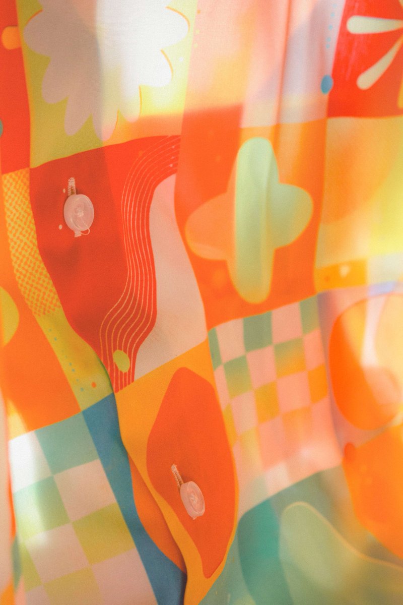 Making its online debut is this new colourful pattern! These shirts are ready to ship, starting this Friday at 1pm ET!