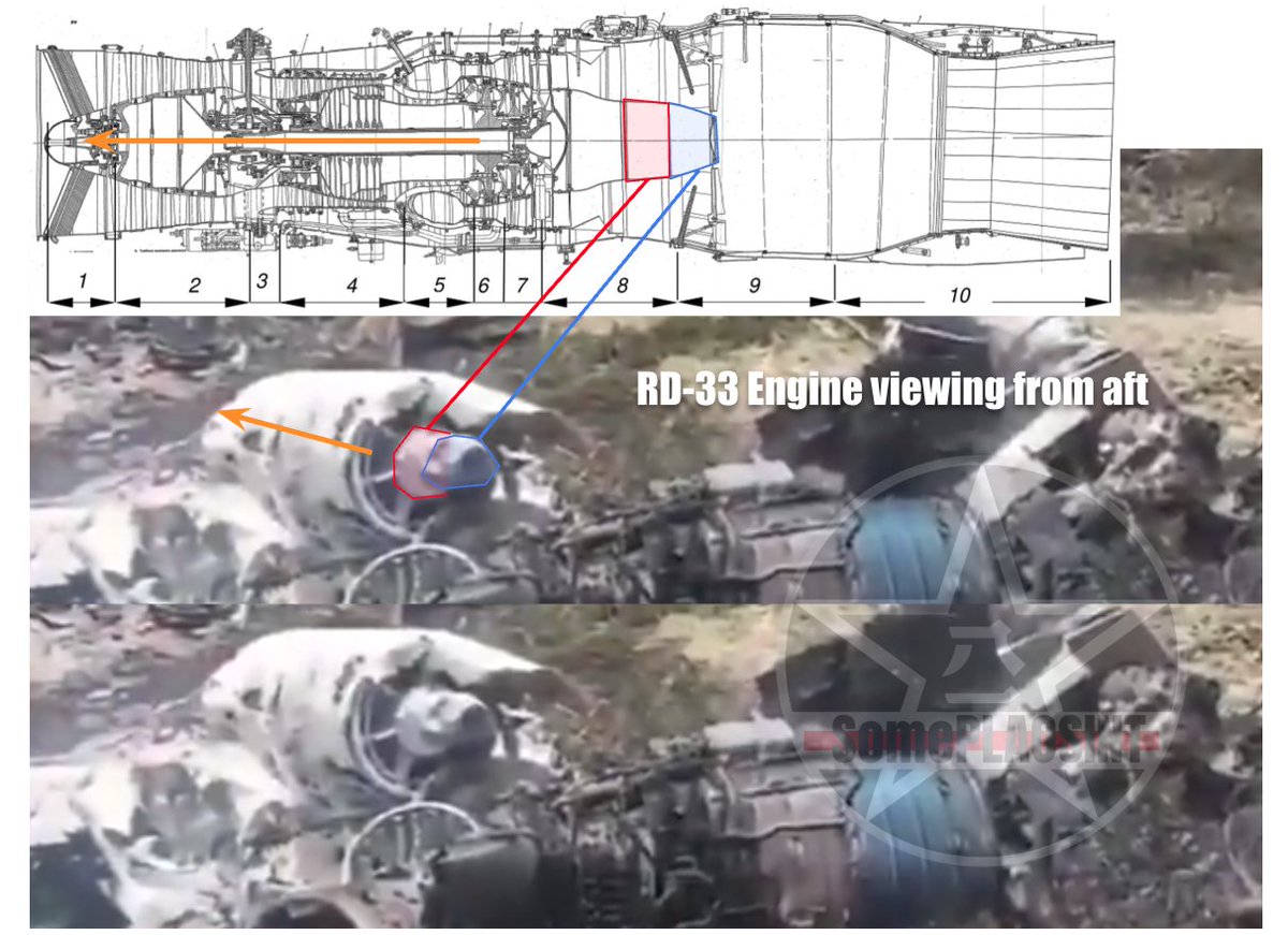someplaosint's tweet photo. Another way to interpret, this is one of the RD-33 engines of a MiG-29 viewing from the aft direction rather than from front. https://t.co/jx1udUWFgt