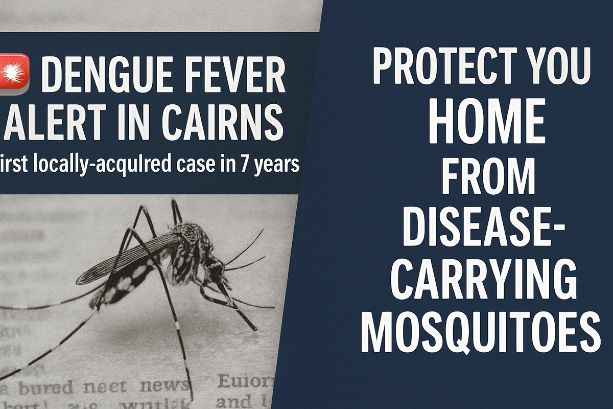 📷 Dengue Alert in Cairns 📷

Cairns has reported its first locally-acquired dengue fever case in 7 years, despite previous success with Wolbachia mosquito control. ABC

📷 Don't take chances—protect your home and family with Pestrol's mosquito control solutions.

📷 Explore our