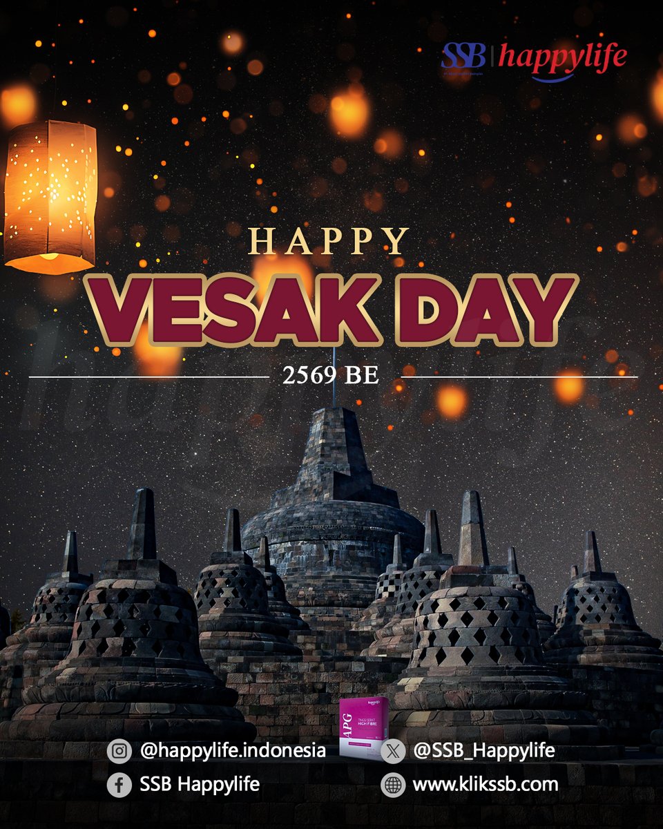 SSB_happylife's tweet photo. 😇 Selamat Hari Raya Waisak 2569 BE✨

Waisak adalah pengingat untuk terus bertumbuh dalam kebijaksanaan dan menjaga keseimbangan batin di tengah dunia yang terus bergerak.  

May peace and clarity guide your heart, and may kindness shape your every step 🤗 https://t.co/2oQBo06k4j