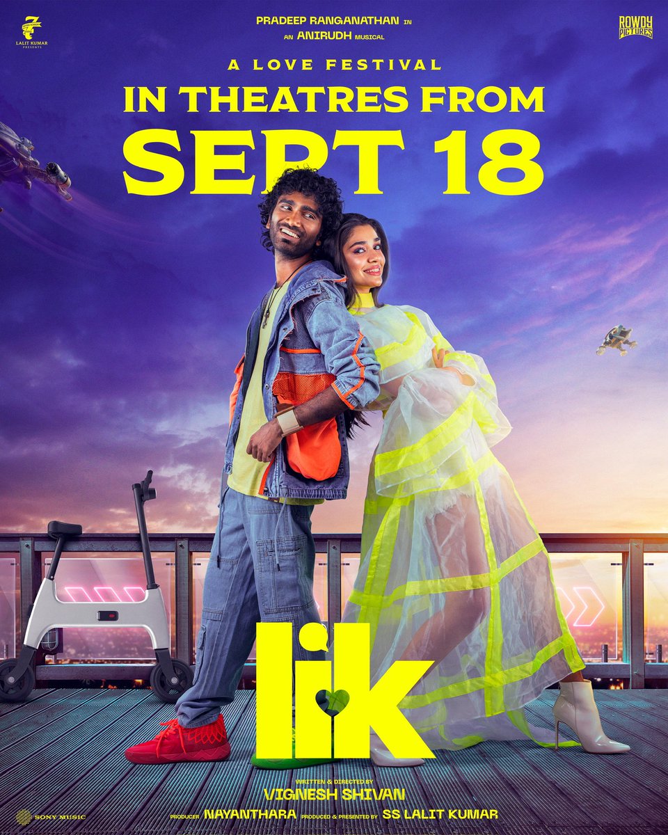 Vignesh Shivan (@vigneshshivn) on Twitter photo This SEPTEMBER 18th, come and celebrate the festival of LOVE in theatres
😍🥰
#LIKfromSeptember18
<a href="/pradeeponelife/">Pradeep Ranganathan</a> <a href="/IamKrithiShetty/">KrithiShetty</a>
<a href="/iam_SJSuryah/">S J Suryah</a> <a href="/anirudhofficial/">Anirudh Ravichander</a> #RaviVarman
<a href="/iYogiBabu/">Yogi Babu</a> <a href="/Gourayy/">Gouri G Kishan</a> <a href="/PradeepERagav/">Pradeep E Ragav</a> <a href="/muthurajthangvl/">Muthuraj Thangavel</a>
<a href="/PraveenRaja_Off/">Praveen Raja</a> This SEPTEMBER 18th, come and celebrate the festival of LOVE in theatres
😍🥰
#LIKfromSeptember18
<a href="/pradeeponelife/">Pradeep Ranganathan</a> <a href="/IamKrithiShetty/">KrithiShetty</a>
<a href="/iam_SJSuryah/">S J Suryah</a> <a href="/anirudhofficial/">Anirudh Ravichander</a> #RaviVarman
<a href="/iYogiBabu/">Yogi Babu</a> <a href="/Gourayy/">Gouri G Kishan</a> <a href="/PradeepERagav/">Pradeep E Ragav</a> <a href="/muthurajthangvl/">Muthuraj Thangavel</a>
<a href="/PraveenRaja_Off/">Praveen Raja</a>