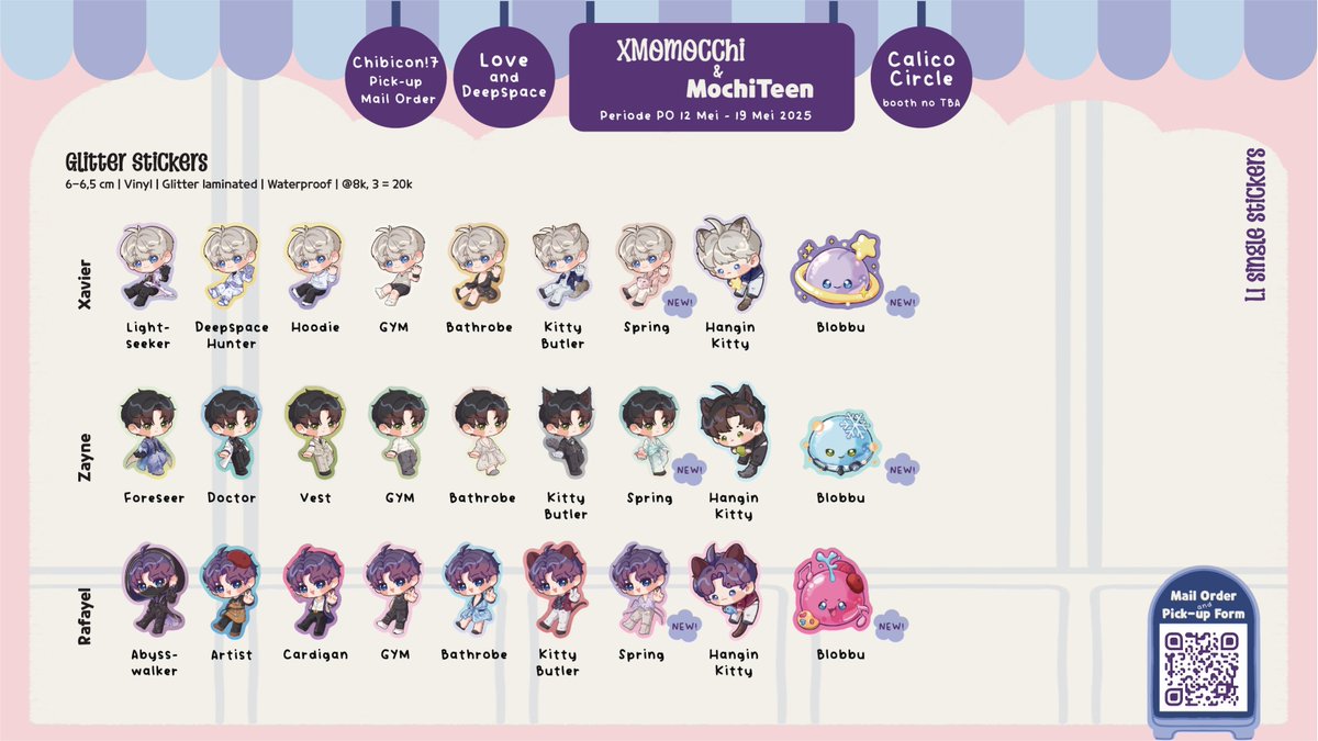 XMomocchi's tweet photo. ❤️ &amp; 🔁 are appreciated 💖

XMomocchi &amp; @MochiTeen31 ChibiCon!7 Surabaya Pick-Up &amp; Mail Order

https://t.co/zoULpIRUfC

⏰ 12-19 May
📍 TP3, Calico Circle, booth no. TBA
🎀 Love and Deepspace , Seventeen , Stray Kids

#Chibicon #Chibicon7 #ChibiconCatalogue https://t.co/LmWUqOZNDf