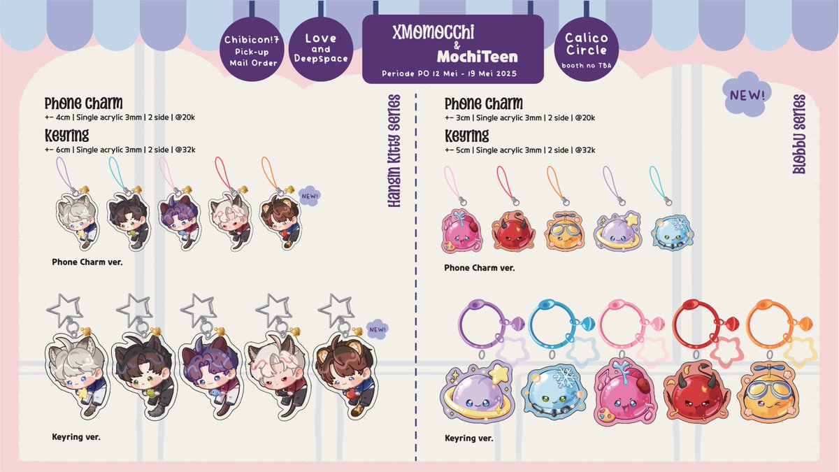 XMomocchi's tweet photo. ❤️ &amp; 🔁 are appreciated 💖

XMomocchi &amp; @MochiTeen31 ChibiCon!7 Surabaya Pick-Up &amp; Mail Order

https://t.co/zoULpIRUfC

⏰ 12-19 May
📍 TP3, Calico Circle, booth no. TBA
🎀 Love and Deepspace , Seventeen , Stray Kids

#Chibicon #Chibicon7 #ChibiconCatalogue https://t.co/LmWUqOZNDf
