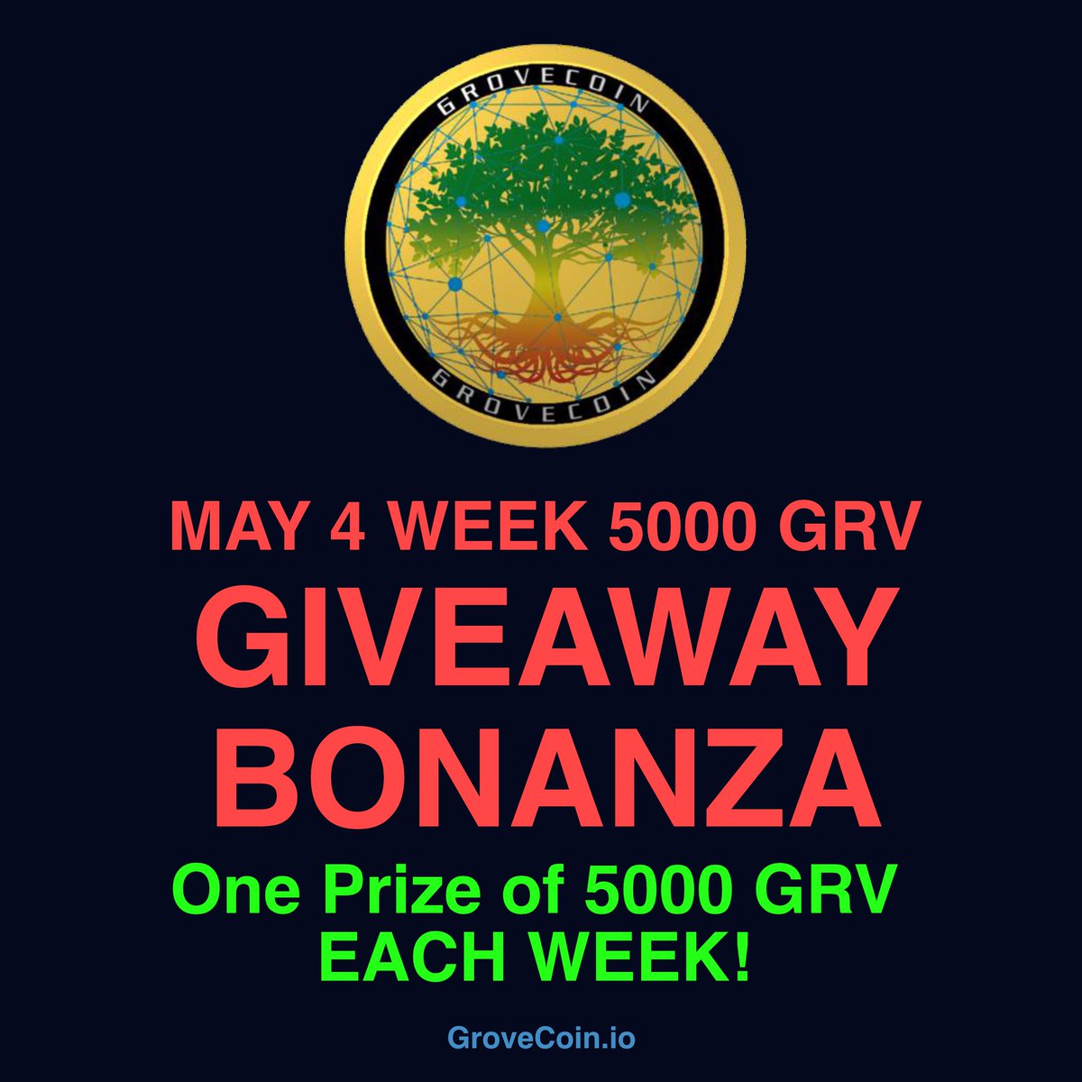 WEEK 2!

We are giving away 5,000 GRV per week

Promo starts NOW!

Want a chance to win? It’s super simple:

✅ Like this post
🔄 Repost it

One lucky winner will be randomly selected.

Draw happens in 7 days! Don’t miss out!  

#GRV #GiveAway #BTC #SOL #BNB #ETH